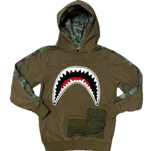 Shark Hoodie Boys Sweatshirt Hudson Outerwear Skater Streetwear Grunge Size L